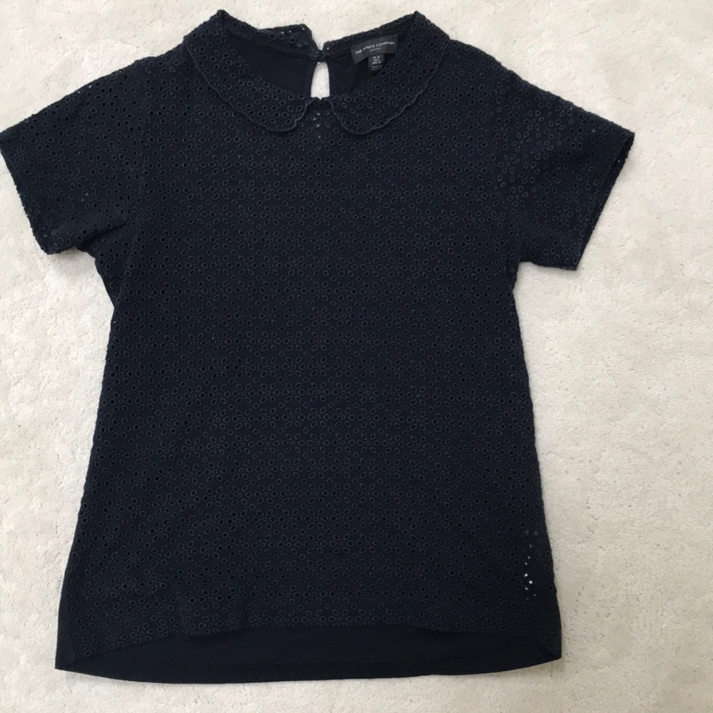The white company ((UK) navy eyelet top